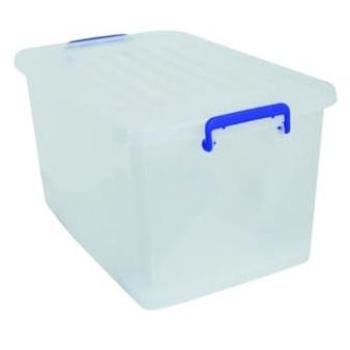 MSV MS231 - Caja de ordenación, 81 l, plástico, color transparente