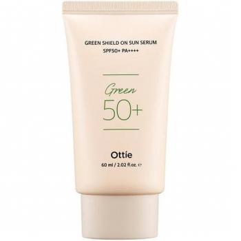 Ottie Green Shield On Sun Serum SPF50+ PA++++ - 60ml, Broad Spectrum Sunscreen with High UV Protection