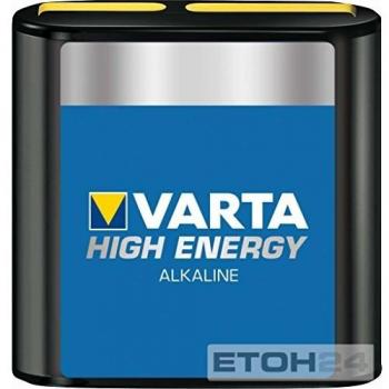 Batería Alcalina Varta High Energy 4,5V 6100mAh - Pack de 20 unidades
