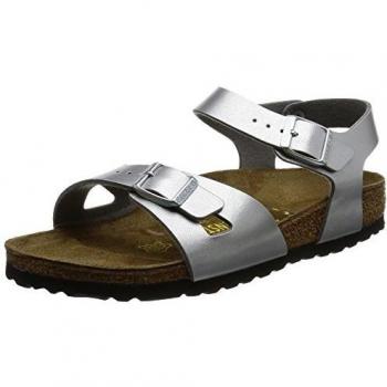 Birkenstock Rio, Sandalias de Vestir para Niñas, Plateado