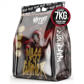 Batido Warriors Gainer sabor chocolate 7 kg - Mass Gainer, 7 kg, sabor chocolate, diseñado para la ganancia muscular, mezcla de hidratos y proteínas para aumentar de tamaño