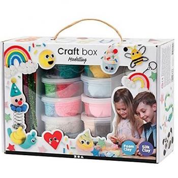 Set de Llaveros con Foam Clay y Silk Clay