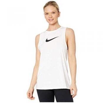 NIKE W NP Tank Essential Swoosh Camiseta sin Mangas, Mujer, White/