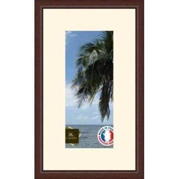 Marco de fotos para pared, 14 x 14 x 32 x 32 cm, marco plateado moderno, 2,3 cm de longitud, de madera, madera, Marron-38, Passe-Partout Ivoire