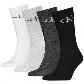 Calvin Klein Crew Socks Set (4 Pairs) - Black/White for Men EU 39-45