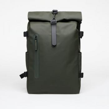 Rains Rolltop Rucksack Large - Green, Type: Backpack, Characteristics: Rolltop design, Snap compression, Unisex, Size: One Size, Color: Green, Suitable for laptops up to 52 cm