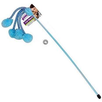 PAWISE Varita Multicolor para Gatos, Plumas, 47 cm