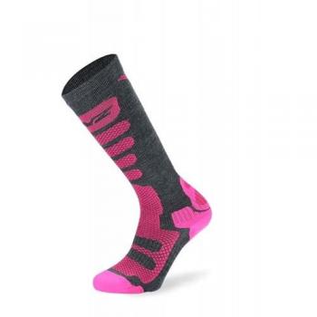 Calcetines Largos Lenz Free Tour 1.0 Gris/Rosa EU 35-38