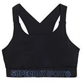 Superdry GS3009AR Reggiseno Sportivo Mujeres Negro S
