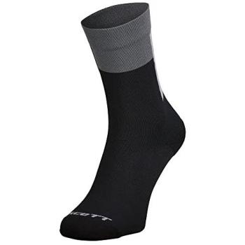 Calcetín Running Block Stripe Crew Scott - Alta Calidad, Color Black/Dark Grey, Talla 36, Unisex Adulto