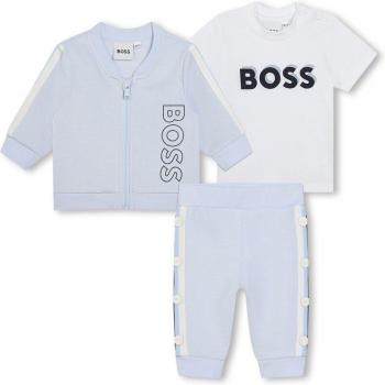 Conjunto de bebé niño BOSS Kidswear de tres piezas en color azul claro