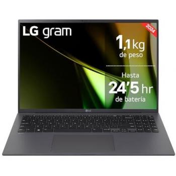 Portátil Ultraligero LG Gram 16Z90S-G - Intel Core Ultra 7, 32GB RAM, 512GB SSD, Pantalla IPS Antirreflejo de 16 (2560x1600),