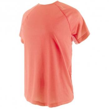 Camiseta de montaña Joluvi Estoril Coral para mujer - color coral, ligera, transpirable, diseño ergonómico, ideal para actividades al aire libre