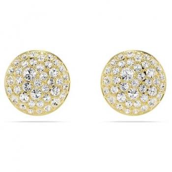 Swarovski Meteora White Crystal Gold-Tone Plated Stud Earrings
