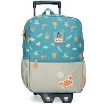 Mochila de paseo Enso Mr Crab 32cm con carro