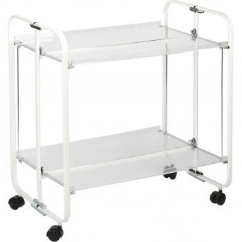 Sheratonn Carrito Home Decor Transparente/Blanco