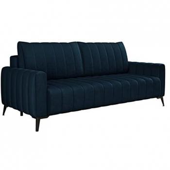 Sofá-cama Lincoln 165 con función de dormir y caja de ropa de cama, Monolith 77, 221 x 92 x 102 cm