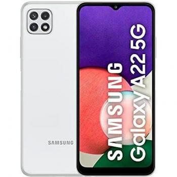 Samsung Galaxy A22 5G, Smartphone de 6.6, 4GB RAM, 128GB Almacenamiento, Color Blanco