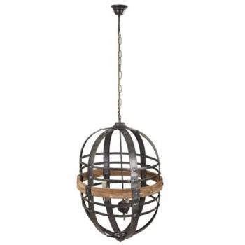 Lámpara de techo WANDERLUST DECO de metal negro 53x53x81/150h cm