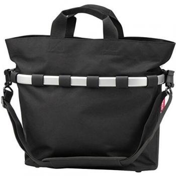 KlickFix Cesta de Bicicleta Ovalada M Negro, 0308s
