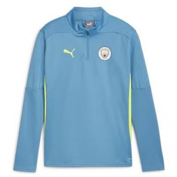Sudadera de entrenamiento infantil Manchester City 2024/25 con diseño oficial, tejido ligero y transpirable, logotipo del club bordado, ajuste cómodo y moderno