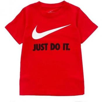 Nike Camiseta de Manga Corta Infantil Nike Swoosh Rojo
