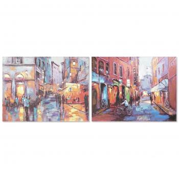 Cuadro DKD Home Decor 120 x 3 x 90 cm Calle Loft (2 Unidades)