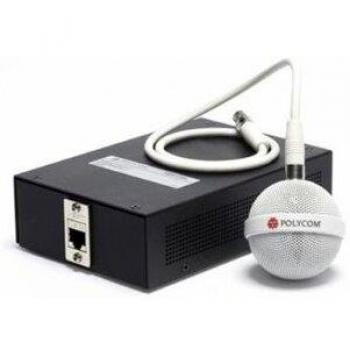 Polycom 2200-23810-002 - Micrófono con Cable Negro, Blanco y micrófono