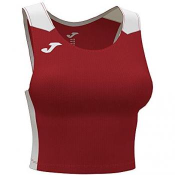Top de running Joma Record II mujer rojo blanco