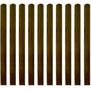 vidaXL 10x Vallas de Estacas Jardín Madera Pino Impregnada 120 cm Cerca Palos