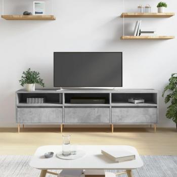 Mueble de TV madera contrachapada 150x30x44,5 cm gris hormigón