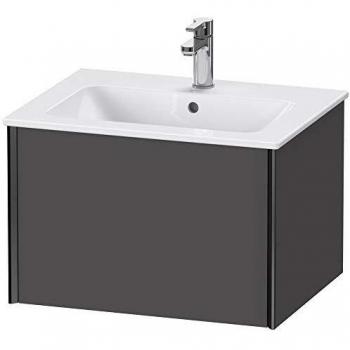 Mueble Bajo Lavabo Duravit XViu 61x40x48 cm, Mural, 1 Cajón, Graphito Mate y Negro Mate