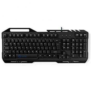 Teclado Gaming Nedis RGB USB 2.0 Diseño Metálico US Internacional