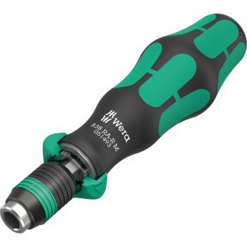 Wera 838 RA-R M Ratchet Bit Holder Screwdriver, 1/4 (6.3 mm), 25.50 mm Length