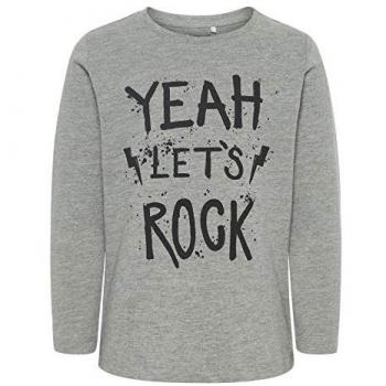 NAME IT Camiseta Manga Larga NIÑO OLVIN - 92, Grey Melange