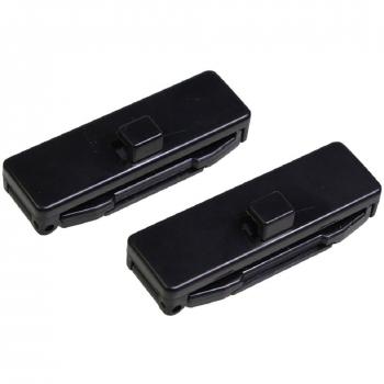Sintética Ran 1 par coche cinturón de seguridad hebillas seguridad ajuste Clips ajustables de tensión elegante negro negro talla única