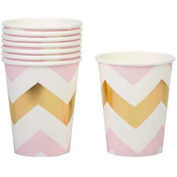 Neviti 771648 Pattern Works - Copa Chevron, rosa, paquete de 8