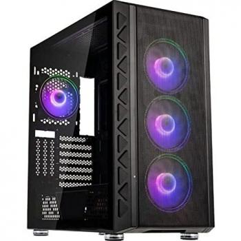 Caja ATX Kolink Citadel Mesh ARGB Negra con Panel de Vidrio Templado y 4 Ventiladores RGB
