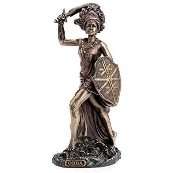Figura Orisha Obba Crudo de Resina 22*11*8cm, Signes Grimalt, modelo 24301