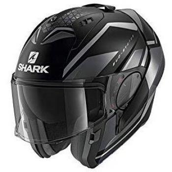 Casco de moto Shark EVO ES YARI Mat KAA, Negro/Anthracite, L
