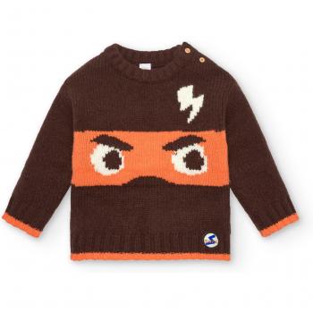 Jersey de Niño Marrón con Diseño de Superhéroe Tuc Tuc