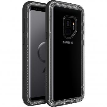 LifeProof Next - Funda anti caídas y anti polvo para Samsung Galaxy S9, contorno negro, trasera transparente