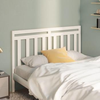 Cabecero para cama madera maciza de pino blanca 126x4x100 cm