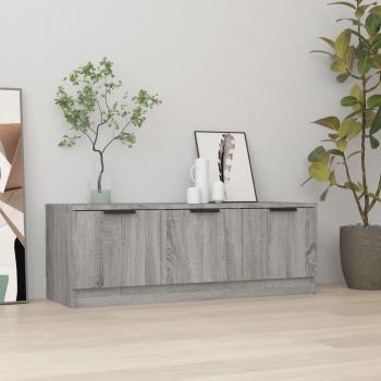 Mueble de TV madera contrachapada gris Sonoma 102x35x36,5 cm