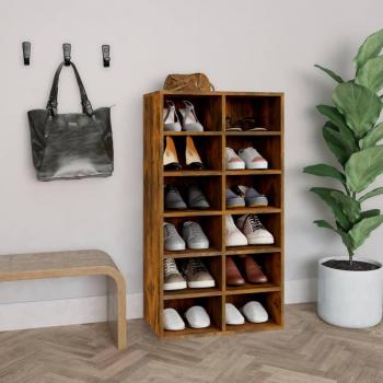 Zapatero Smoke 54x34x100,5 cm Madera contrachapada roble ahumado