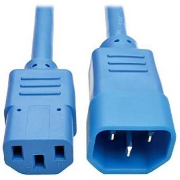 Tripp Lite Heavy Duty Computer Power Extension Cable PDU Cord 15A 14 AWG C14 to C13 Blue, 1.83 m