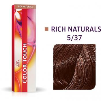 Wella Color Touch Rich Naturals 5/37 - Tinte capilar semipermanente sin amoníaco, castaño dorado claro, 60 ml