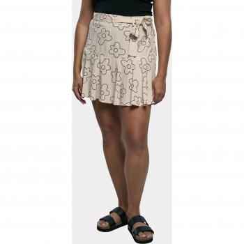 Urban Classics Women's Plus Size Viscose Mini Skirt Soft Seagrass Flower