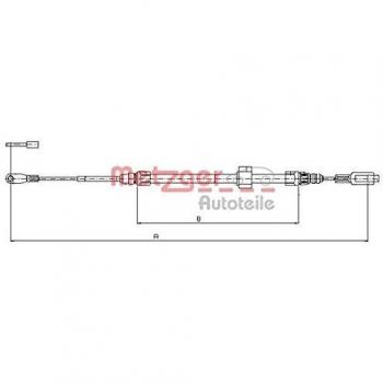 Cable de Freno de Mano Metzger 10.9884 para Mercedes Sprinter