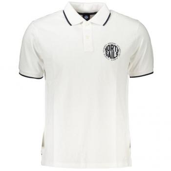 North Sails White Cotton Polo Shirt - Size S, Male, Short Sleeves